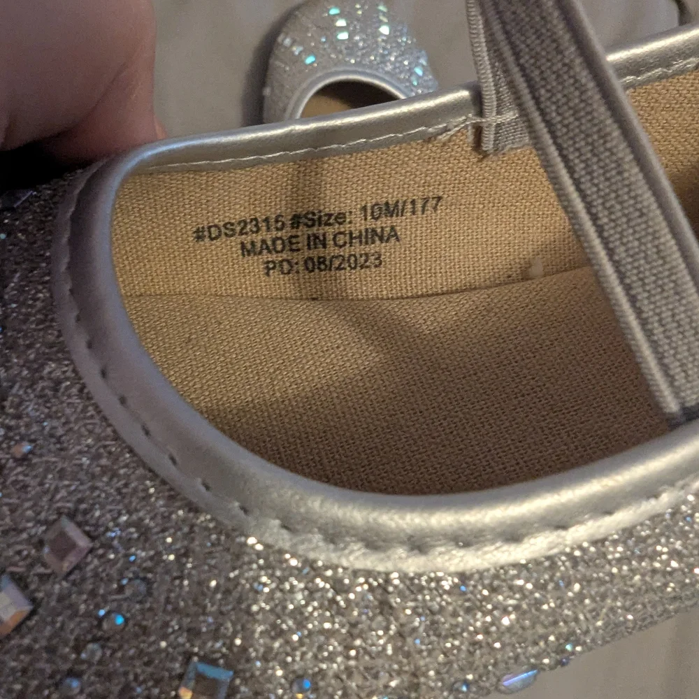 Sparkling Silver Kids Dress Shoes